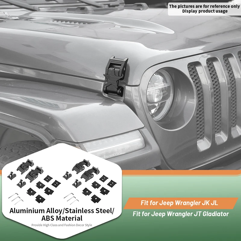 Car Hood Catch Latch Kit For Jeep Wrangler JK JL / for Jeep Wrangler JT Gladiator Black Exterior Accessories
Car Hood Catch Latch Kit For Jeep Wrangler JK JL / for Jeep Wrangler JT Gladiator Black Exterior Accessories