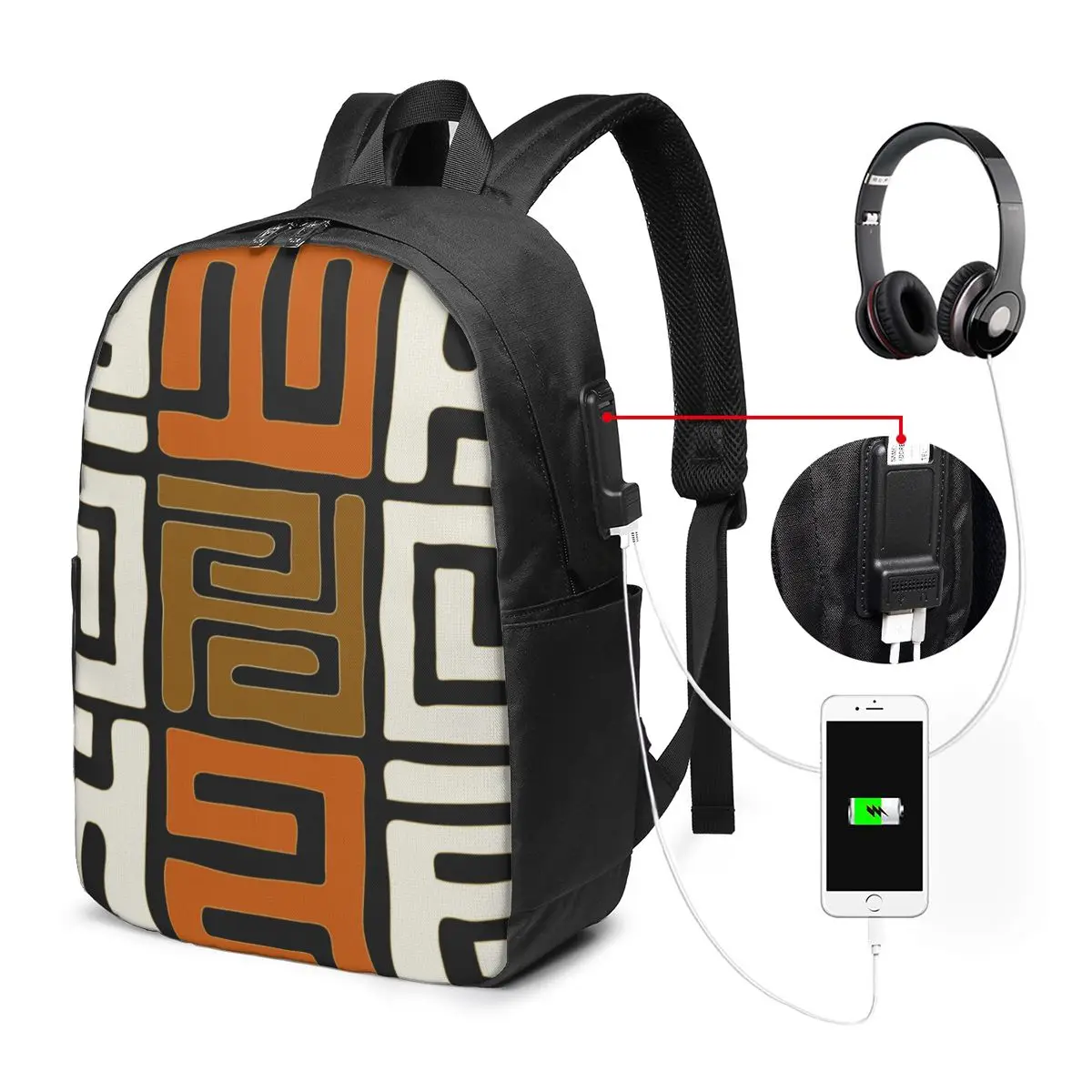 African Kuba Fabric Backpack Travel Notebook Bag Computer College Student School Bag Laptop Shoulder Bags for Men Women
African Kuba Fabric Backpack Travel Notebook Bag Computer College Student School Bag Laptop Shoulder Bags for Men Women