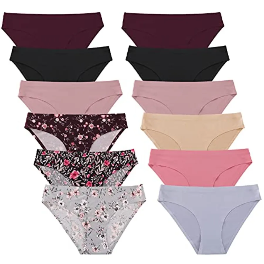 12Pack Womens Seamless Underwear No Show Cheeky Panties Invisibles Briefs Soft Stretch Bikini Hipster XS-XL
12Pack Womens Seamless Underwear No Show Cheeky Panties Invisibles Briefs Soft Stretch Bikini Hipster XS-XL