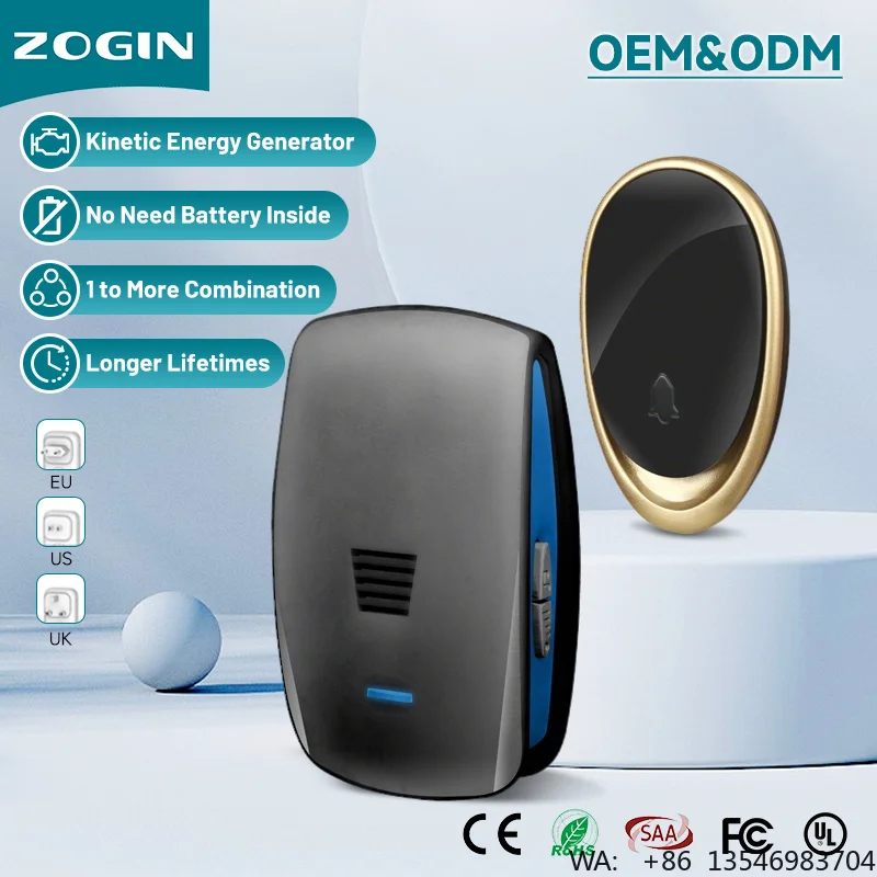 Smart EU US UK AU Plug Battery-free Wireless Doorbell IP44 Waterproof Indoor 110-240V Door Bell for Home
Smart EU US UK AU Plug Battery-free Wireless Doorbell IP44 Waterproof Indoor 110-240V Door Bell for Home
