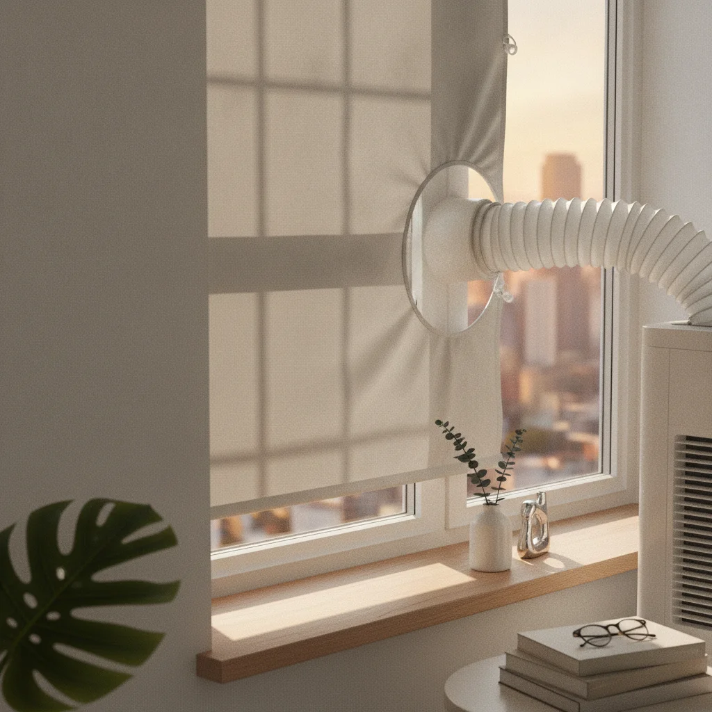 Textile Window Seal with Hose Sleeve Universal Portable Air Conditioning Window Seal Kit Baffle White Horizontal
Textile Window Seal with Hose Sleeve Universal Portable Air Conditioning Window Seal Kit Baffle White Horizontal