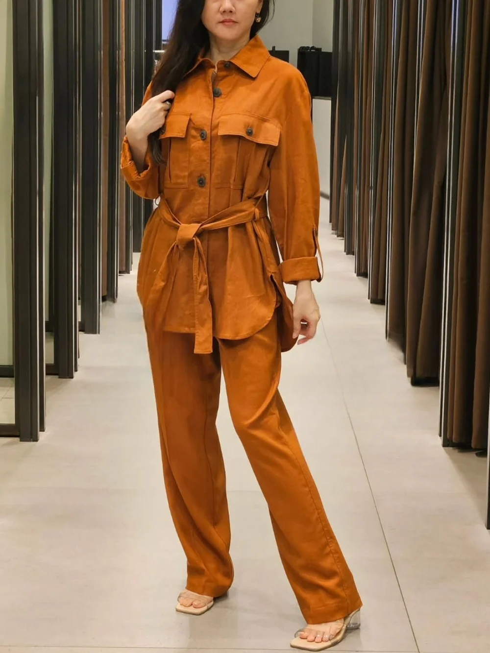 Vintage Casual Fashion Women Solid Color Linen Suit Lapel Single Breasted Belt Jacket Loose Straight Pocket Pants Fashion Suit
Vintage Casual Fashion Women Solid Color Linen Suit Lapel Single Breasted Belt Jacket Loose Straight Pocket Pants Fashion Suit