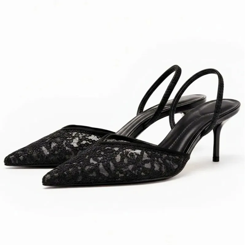 Summer Mesh Breathable Embroidered Design Women Pumps Sexy Pointed-Toe Slingback High Heels for Ladies Elegant Party Office Shoe
Summer Mesh Breathable Embroidered Design Women Pumps Sexy Pointed-Toe Slingback High Heels for Ladies Elegant Party Office Shoe