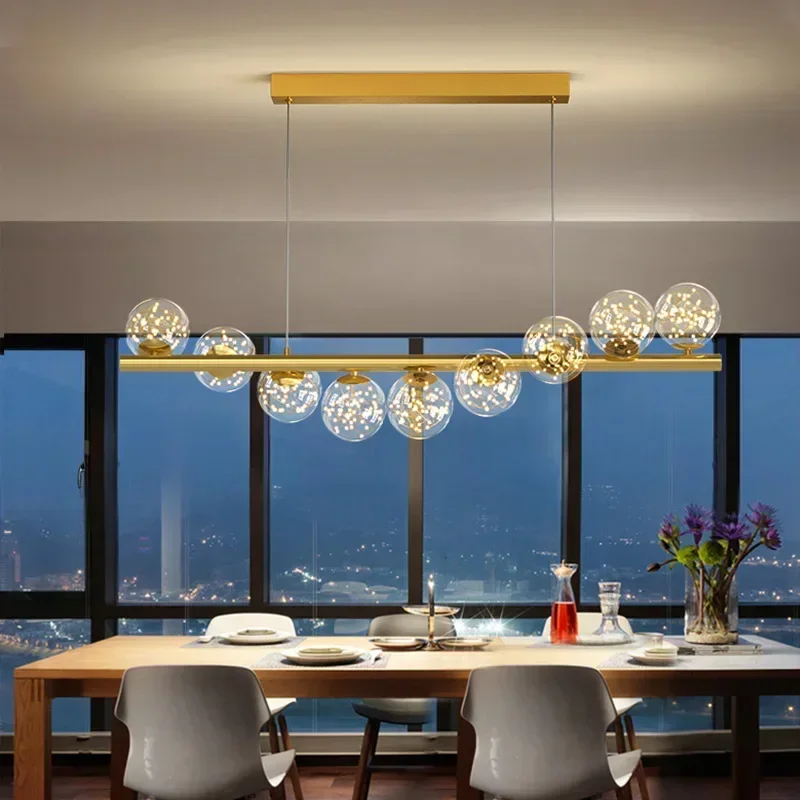 Glass Ball Modern Nordic Luxury G9 Chandelier for Dining Room Kitchen Island Bar Office Home Decor Long Table Lighting Fixture
Glass Ball Modern Nordic Luxury G9 Chandelier for Dining Room Kitchen Island Bar Office Home Decor Long Table Lighting Fixture