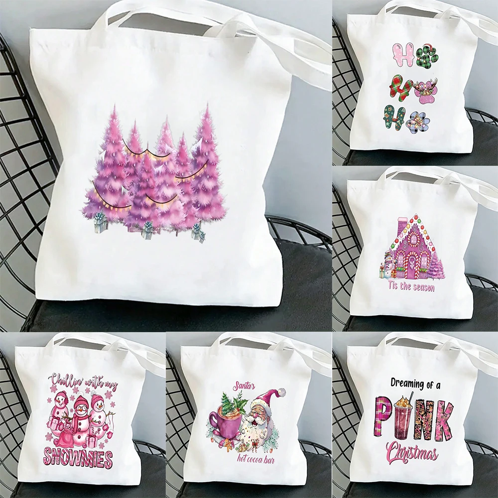 Розовая сумка-тоут с рождественским узором, мультяшная сумка на плечо, парусиновая сумка, большая вместительная многоразовая сумка
Розовая сумка-тоут с рождественским узором, мультяшная сумка на плечо, парусиновая сумка, большая вместительная многоразовая сумка