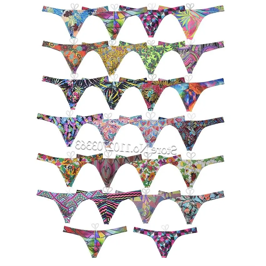 Men's Swim Bikini Briefs Print Drawstring Swimwear Low Rise Micro Tangas Beachwear Surfing Thongs T-back Male Panties Quick Dry
Men's Swim Bikini Briefs Print Drawstring Swimwear Low Rise Micro Tangas Beachwear Surfing Thongs T-back Male Panties Quick Dry