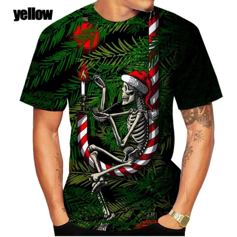 Novelty Gothic Skull Fashion Christmas 3d Print Tshirt Men and Women Universal Wear Casual T-shirt
Novelty Gothic Skull Fashion Christmas 3d Print Tshirt Men and Women Universal Wear Casual T-shirt