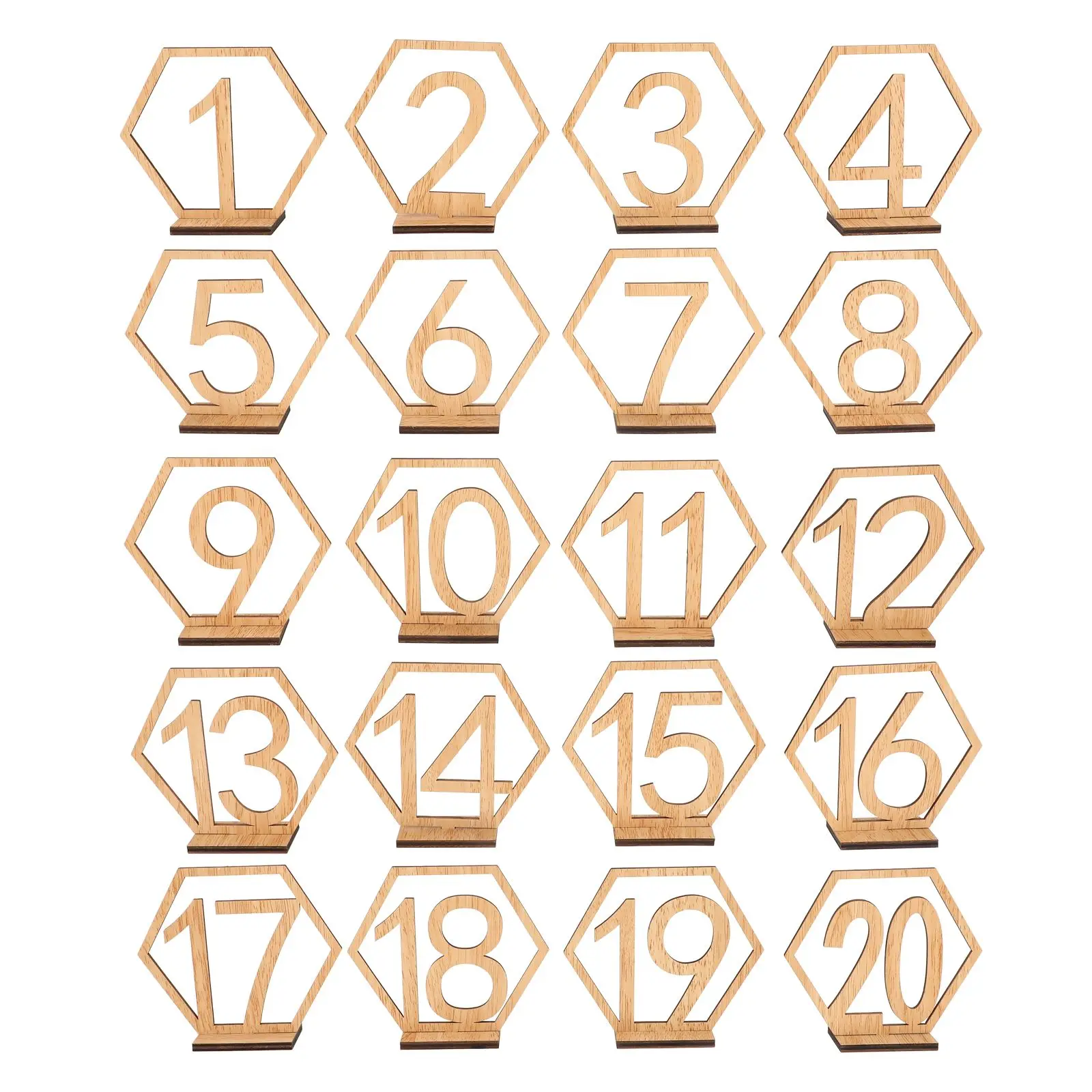 20pcs Numbers Hollow Hexagon Table Numbers Wood Wedding Number Wedding Banquet Party Signs Reusable Seating Decor
20pcs Numbers Hollow Hexagon Table Numbers Wood Wedding Number Wedding Banquet Party Signs Reusable Seating Decor