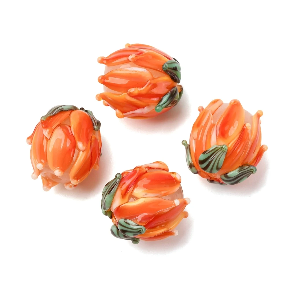 20pcs Handmade Lampwork Glass Flower Bud Beads Orange Tulip Loose Spacer Beads for DIY Bracelet Necklace Decor Jewelry Making
20pcs Handmade Lampwork Glass Flower Bud Beads Orange Tulip Loose Spacer Beads for DIY Bracelet Necklace Decor Jewelry Making
