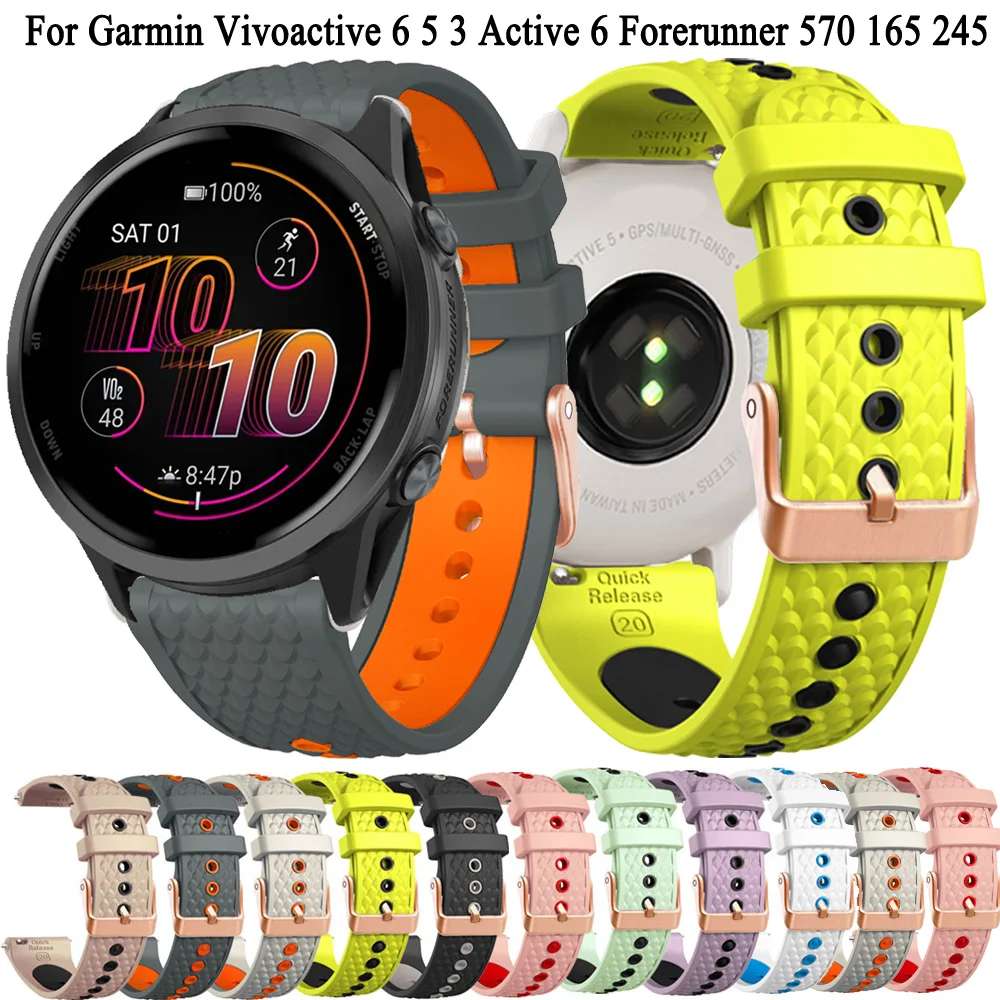 Спортивный силиконовый ремешок 20 мм для часов Garmin Vivoactive 6 5 3 Active 6 Band Forerunner 570 165 245 Music Venu Sq2 2Plus Браслет
Спортивный силиконовый ремешок 20 мм для часов Garmin Vivoactive 6 5 3 Active 6 Band Forerunner 570 165 245 Music Venu Sq2 2Plus Браслет