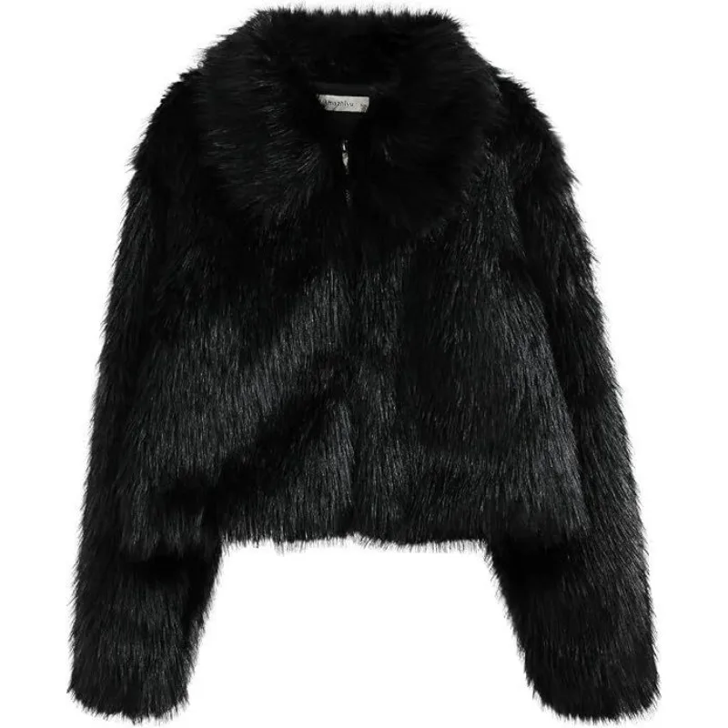 Zipper Lapel Faux Fur Jacket Solid White Short Plush Coat Casual Warm Thick Luxury Furry Jacket Fluffy Faux Fox Loose Tops Women
Zipper Lapel Faux Fur Jacket Solid White Short Plush Coat Casual Warm Thick Luxury Furry Jacket Fluffy Faux Fox Loose Tops Women