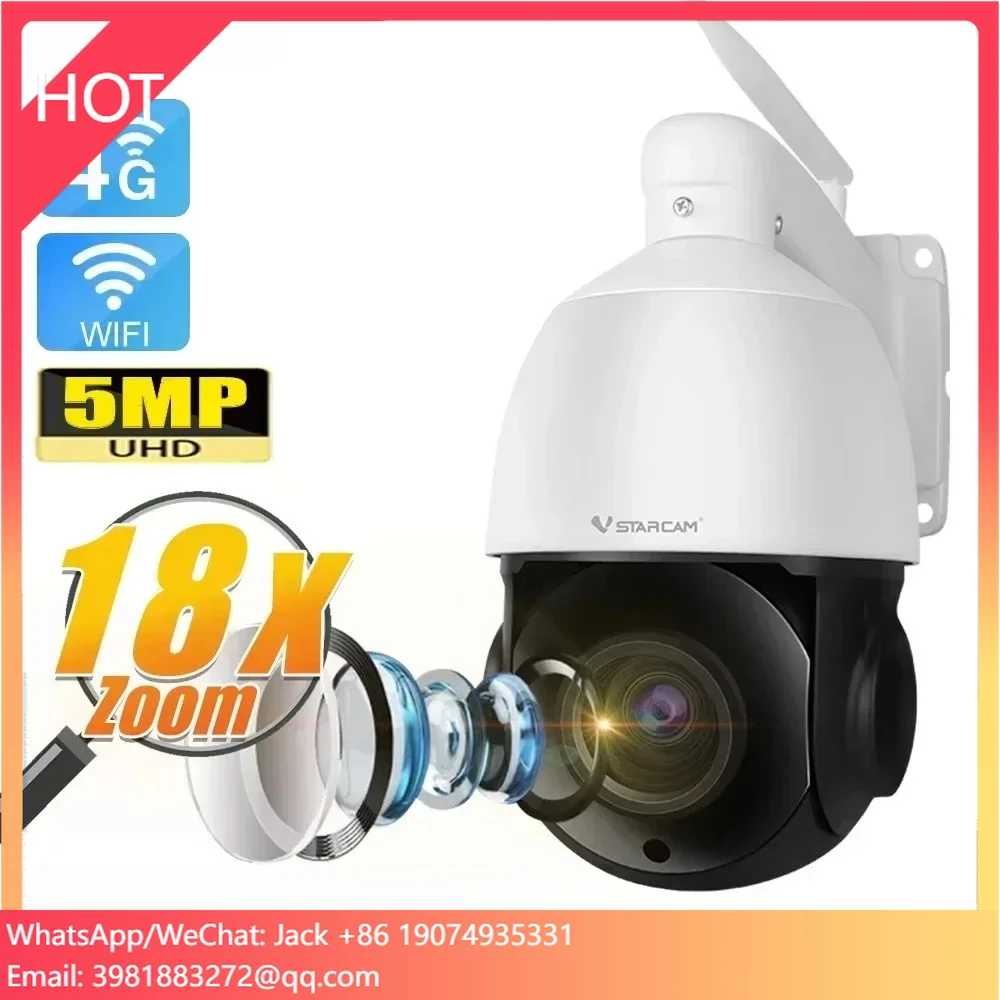 Vstarcam CS66Q-X18P-C 5MP 18x Zoom High Speed Auto Tracking PTZ Camera Night Vision Wireless Outdoor WIFI 4G Network Camera
Vstarcam CS66Q-X18P-C 5MP 18x Zoom High Speed Auto Tracking PTZ Camera Night Vision Wireless Outdoor WIFI 4G Network Camera