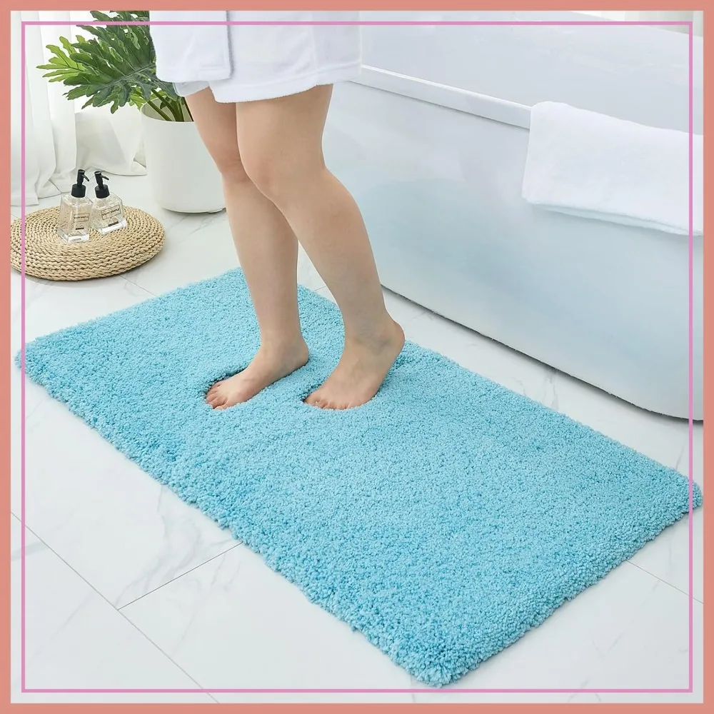 Ultra Thick Soft Bathroom Rugs Non Slip Washable 70x24, Absorbent Microfiber Bath Mat, Fluffy Shower Carpet for Tub, Teal
Ultra Thick Soft Bathroom Rugs Non Slip Washable 70x24, Absorbent Microfiber Bath Mat, Fluffy Shower Carpet for Tub, Teal