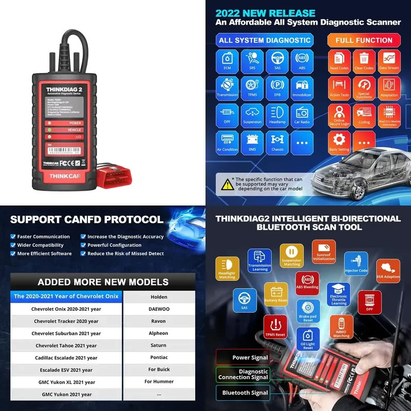 Thinkdiag 2 Diagnostic Tool OBD2 Automotive Scanner Bidirectional Machine for All Cars CANFD Full System 1 Years Free Update
Thinkdiag 2 Diagnostic Tool OBD2 Automotive Scanner Bidirectional Machine for All Cars CANFD Full System 1 Years Free Update