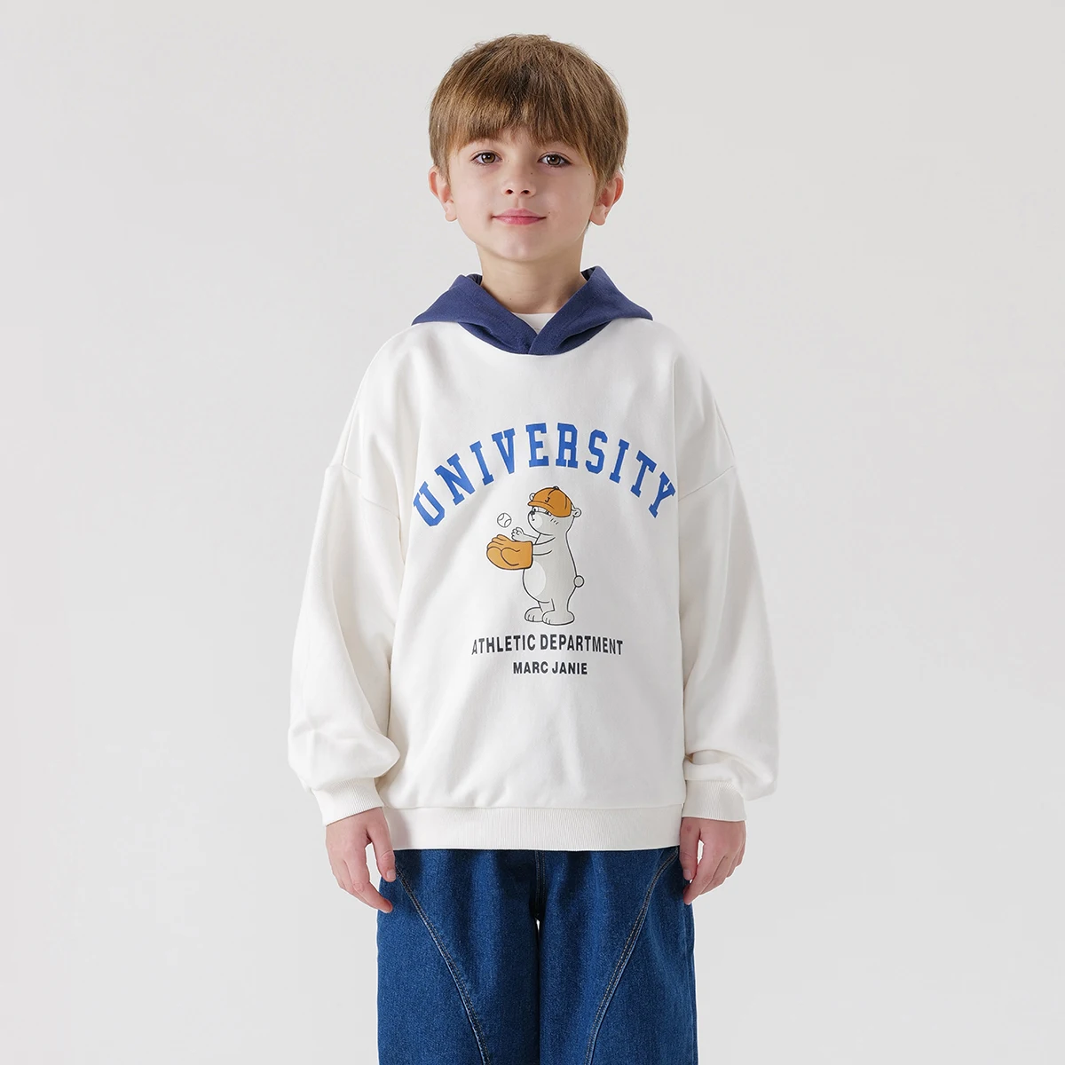 MARC&JANIE Boys Comfort Cotton Preppy Style Bear Sweatshirt Kids Hooded Jacket Top for Spring 240032
MARC&JANIE Boys Comfort Cotton Preppy Style Bear Sweatshirt Kids Hooded Jacket Top for Spring 240032