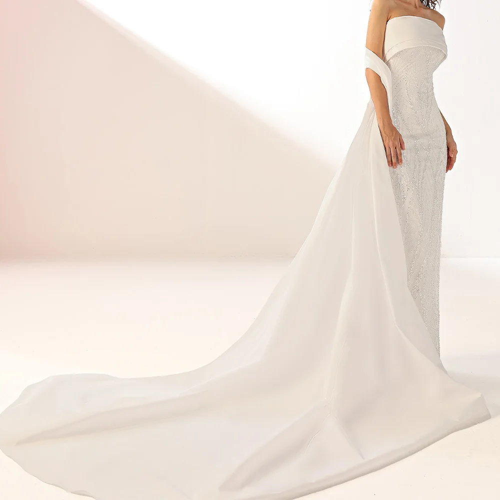 High Quality Sequined Strapless Evening Dress Luxury A-Line Floor Length Sleeveless Party Gowns Saudi Arabia 2024
High Quality Sequined Strapless Evening Dress Luxury A-Line Floor Length Sleeveless Party Gowns Saudi Arabia 2024