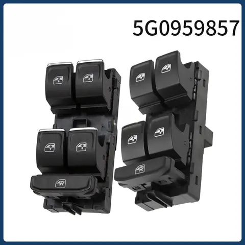 5G0959857D/5G0959857C For Seat Leon Chrome Master Window Lifter Switch For VW Golf MK7 Passat B8 Tiguan Touran