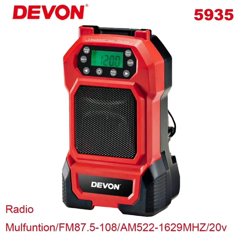Devon 5935 Cordless USB Bluetooth Dual Band Radio External Speaker USB Power Charging Universal Flex Battery Platform
Devon 5935 Cordless USB Bluetooth Dual Band Radio External Speaker USB Power Charging Universal Flex Battery Platform