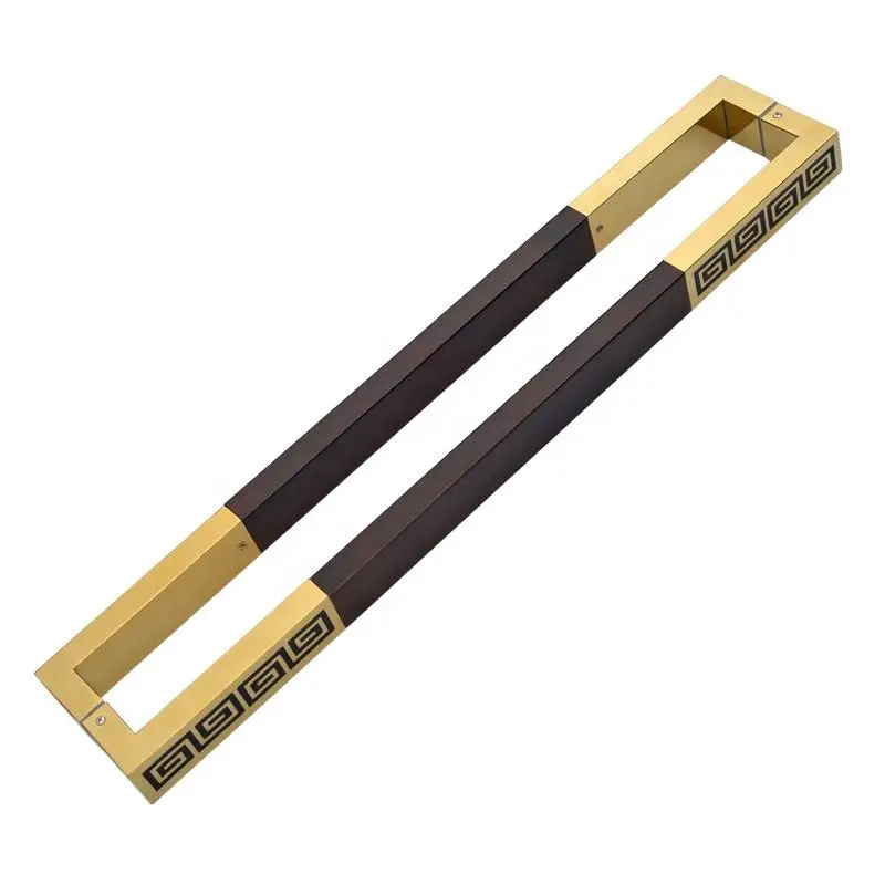 custom.Customized New style real wood & stainless steel double side big brass glass door handle
custom.Customized New style real wood & stainless steel double side big brass glass door handle