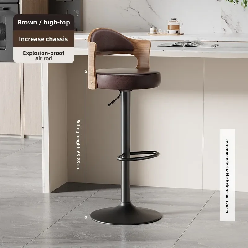 Stable Solid wood bar chair Modern simple bar lift rotating home backrest high stool American bar chair
Stable Solid wood bar chair Modern simple bar lift rotating home backrest high stool American bar chair