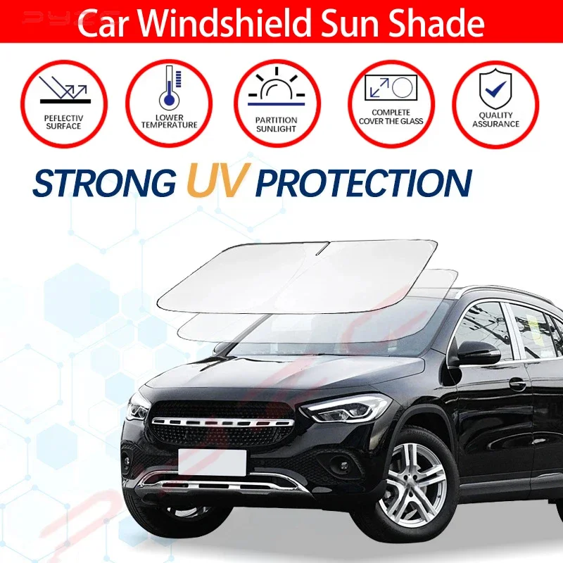 Windshield Sun Shade For Mercedes Benz GLA X156 H247 Sunshade Sun Visor Protector Foldable Blocks UV Rays Keep Your Car Cooler
Windshield Sun Shade For Mercedes Benz GLA X156 H247 Sunshade Sun Visor Protector Foldable Blocks UV Rays Keep Your Car Cooler