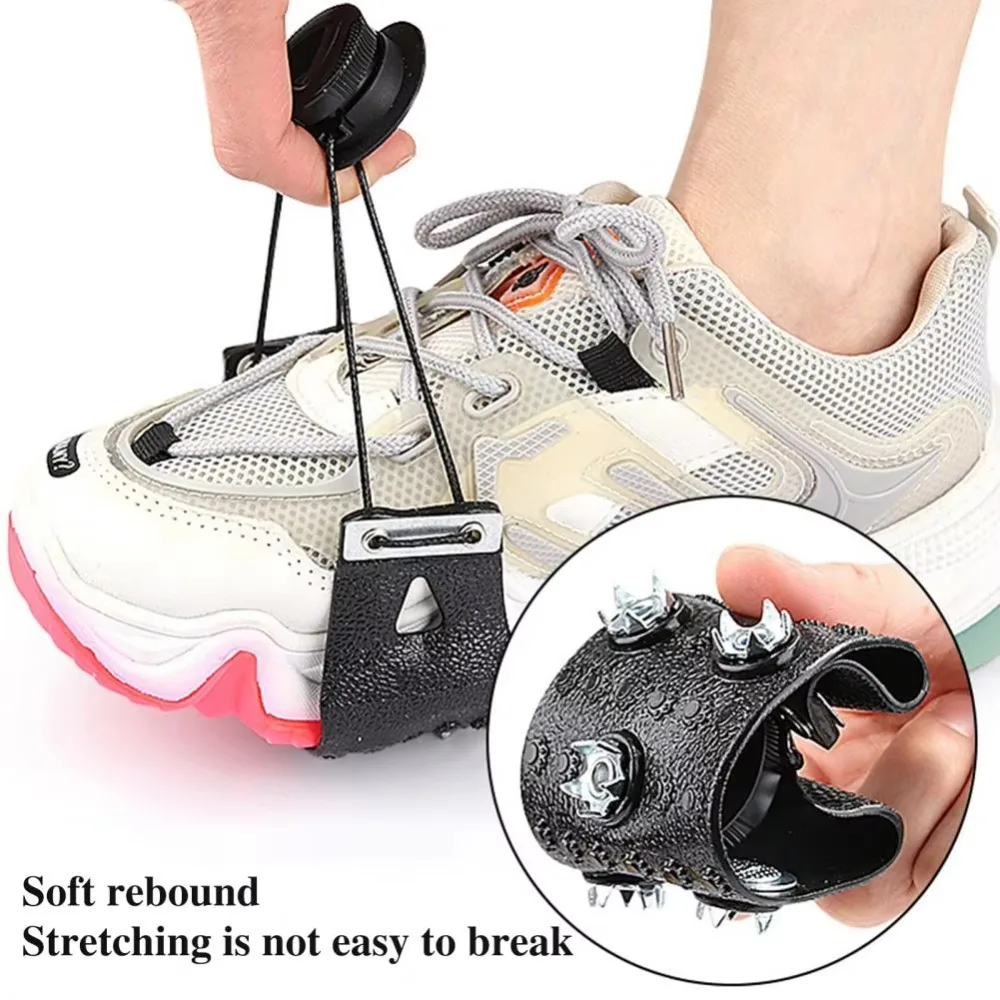 Ice Protection with 5 Steel Studs Ice Cleats Shoes Anti-Slip Non Slip Ice Snow Grips Button Adjustment Ice Shoe Spikes Winter
Ice Protection with 5 Steel Studs Ice Cleats Shoes Anti-Slip Non Slip Ice Snow Grips Button Adjustment Ice Shoe Spikes Winter