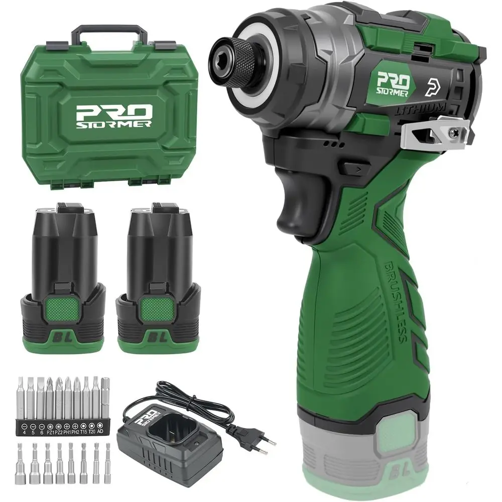 140Nm Variable Speed Impact Driver Set, 1.5Ah Battery, 18-Piece Bit Kit
140Nm Variable Speed Impact Driver Set, 1.5Ah Battery, 18-Piece Bit Kit
