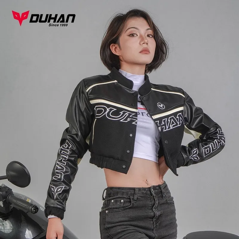 Fashion DUHAN Women's Motorcycle Show waist Jacket CE Protection Motocross PU leather woolen fabric Moto Biker Jackets
Fashion DUHAN Women's Motorcycle Show waist Jacket CE Protection Motocross PU leather woolen fabric Moto Biker Jackets