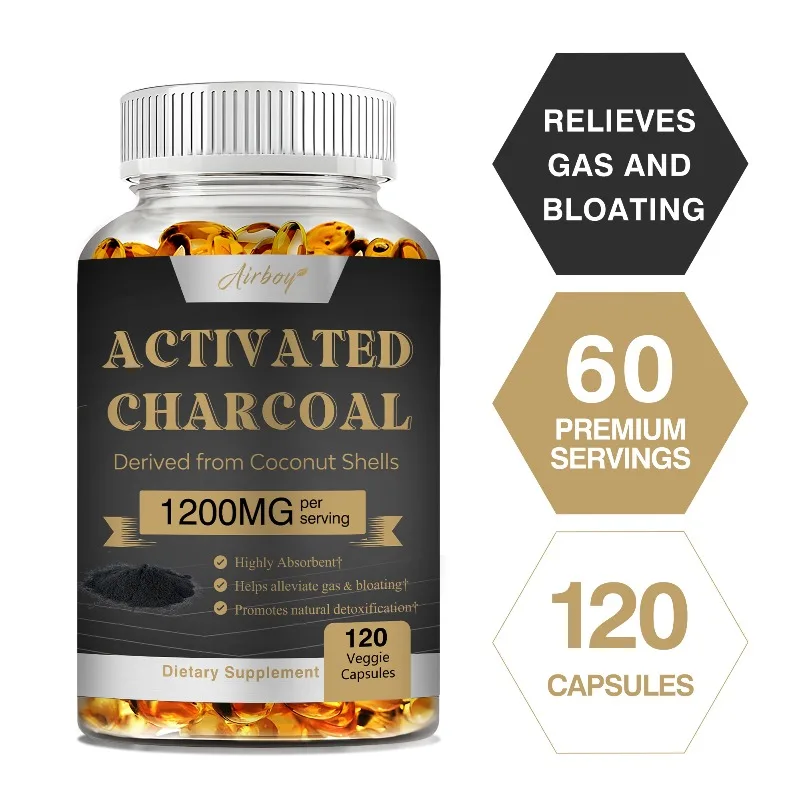 Activated Charcoal Supplement - Detoxification and Digestive Support, Relieving Bloating and Abdominal Distension
Activated Charcoal Supplement - Detoxification and Digestive Support, Relieving Bloating and Abdominal Distension