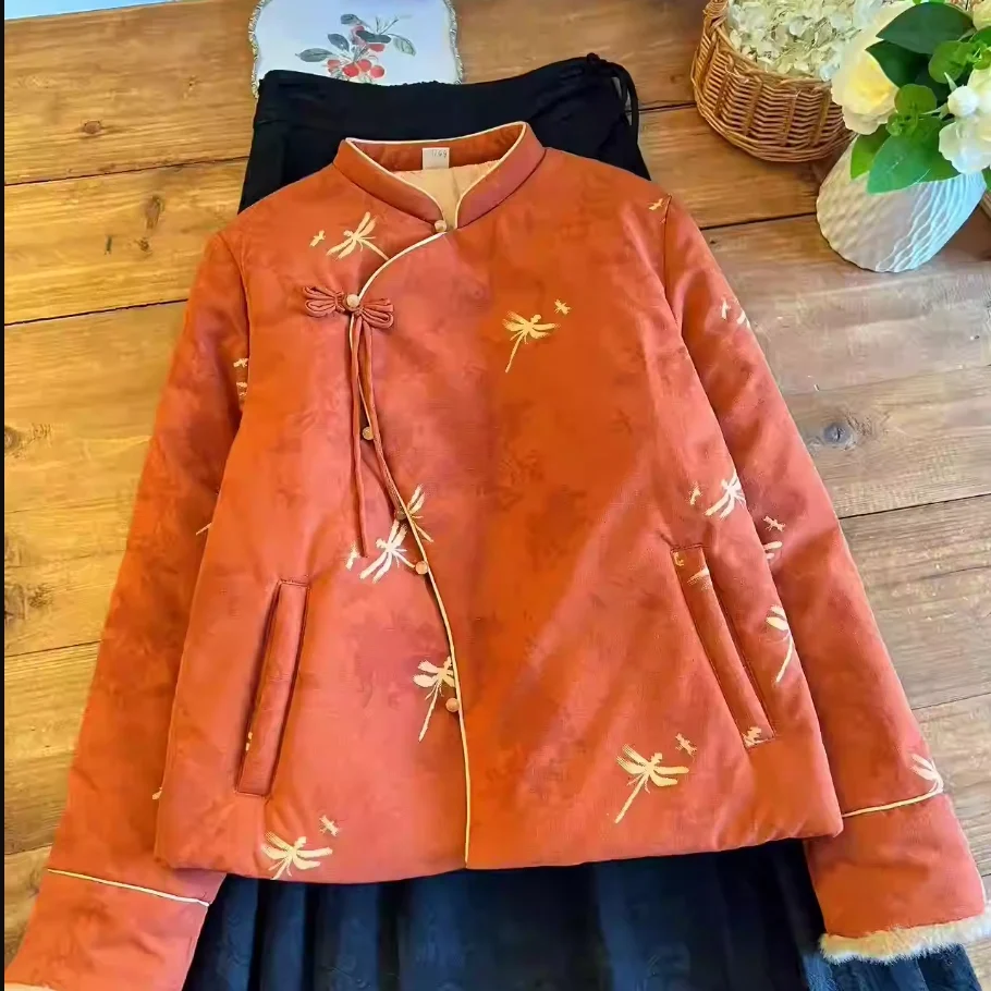 2025 Winter New Sle Cotton Jaet Chinese Embroidery Dragoy Print Stuffed Coat Vintage National Sle Loose Fit Long Sve
2025 Winter New Sle Cotton Jaet Chinese Embroidery Dragoy Print Stuffed Coat Vintage National Sle Loose Fit Long Sve