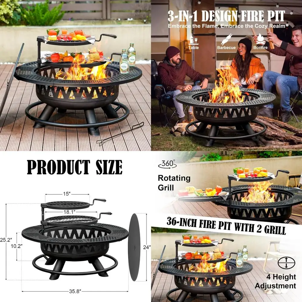 Уличная костра для выжигания по дереву с двойными решетками, большой камин 36 дюймов для кемпинга, пикников и косточек, обжарки 3-в-1 и
Уличная костра для выжигания по дереву с двойными решетками, большой камин 36 дюймов для кемпинга, пикников и косточек, обжарки 3-в-1 и