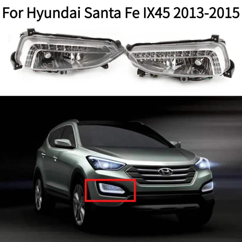 For Hyundai Santa Fe IX45 2013 2014 2015 DRL Headlight Fog Lights LED Driving Daytime Running Lamp
For Hyundai Santa Fe IX45 2013 2014 2015 DRL Headlight Fog Lights LED Driving Daytime Running Lamp