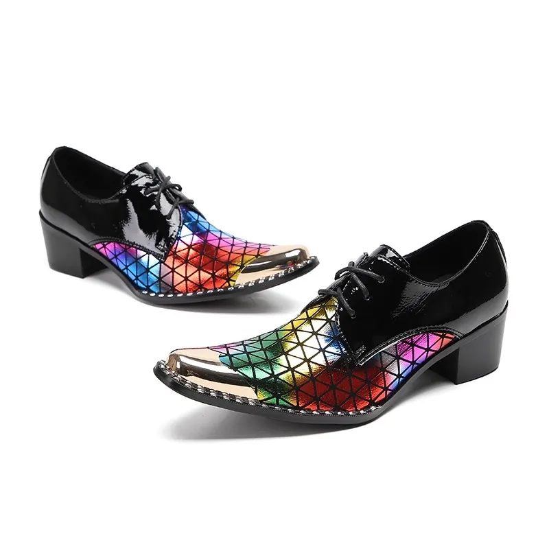New Korean style performance hairstylist nightclub trendy leather shoes for men British lace-up leather high heels men's shoes
New Korean style performance hairstylist nightclub trendy leather shoes for men British lace-up leather high heels men's shoes