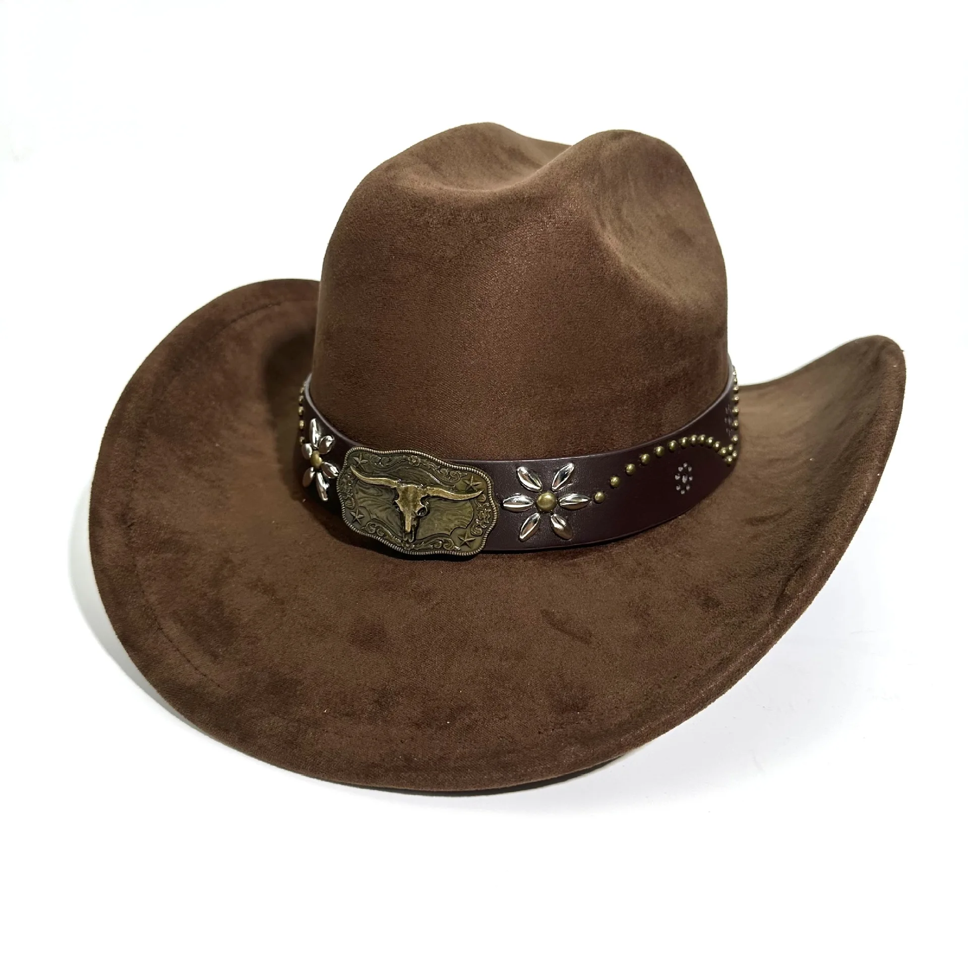 Men's and women's European and American style Western cowboy ethnic style jazz hat Suede big edge top hat Knight hat
Men's and women's European and American style Western cowboy ethnic style jazz hat Suede big edge top hat Knight hat