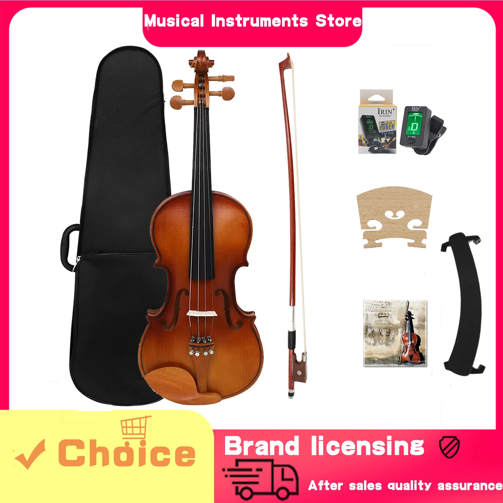 4/4 Violin Basswood Tiger Pattern Plywood Jujube Wood Accessory Violin Suitable For Beginners Violin Set String Instrument Parts
4/4 Violin Basswood Tiger Pattern Plywood Jujube Wood Accessory Violin Suitable For Beginners Violin Set String Instrument Parts
