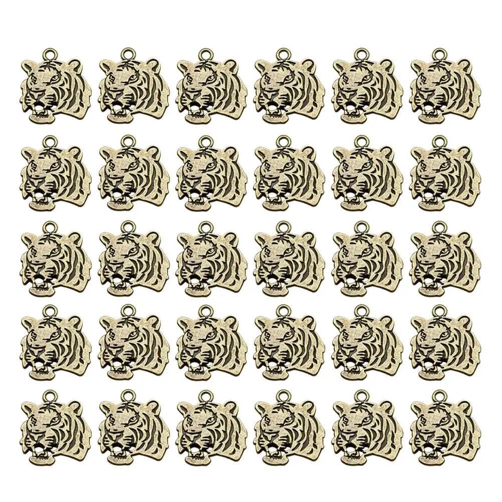 30 Pcs Tiger Head Pendant Alloy Charm Ancient Silver Cellphone Accessories DIY Charms
30 Pcs Tiger Head Pendant Alloy Charm Ancient Silver Cellphone Accessories DIY Charms