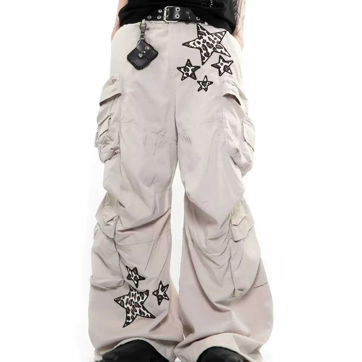 American Style Retro Star Patchwork Pleated Design Cargo Jeans Unisex Straight Washing Casual Full Length Denim Pants
American Style Retro Star Patchwork Pleated Design Cargo Jeans Unisex Straight Washing Casual Full Length Denim Pants