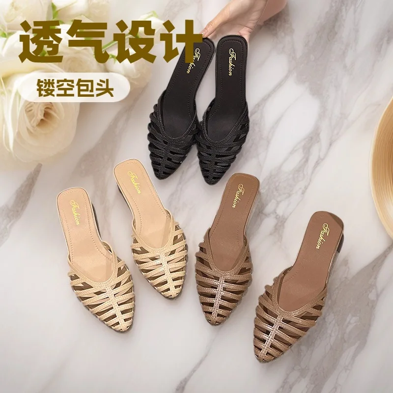 2026 New Retro Hollowed Out French High-heeled Sandals Women with Pointed Toe and A Single Buckle Toe, Roman Slippers for Women
2026 New Retro Hollowed Out French High-heeled Sandals Women with Pointed Toe and A Single Buckle Toe, Roman Slippers for Women