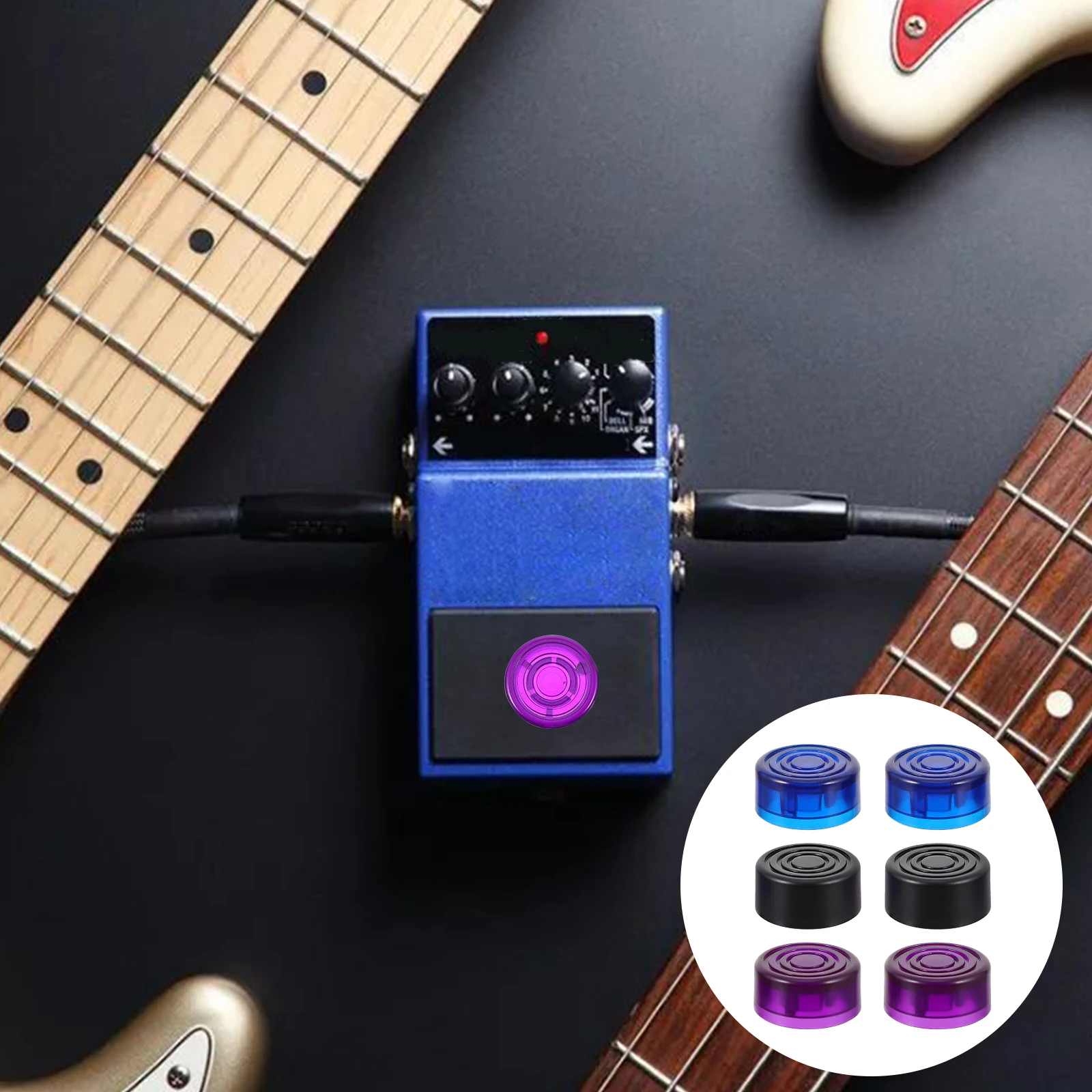 6pcs Plastic Guitar Effect Footswitch Toppers For Electric Guitar Pedal Durable Protective Caps Transparent Black Practical
6pcs Plastic Guitar Effect Footswitch Toppers For Electric Guitar Pedal Durable Protective Caps Transparent Black Practical
