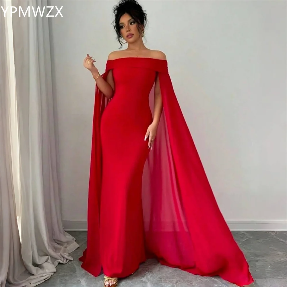 Customized YPMWZX Off-the-shoulder Column Floor length Skirts Draped Tulle Bespoke Occasion Dresses
Customized YPMWZX Off-the-shoulder Column Floor length Skirts Draped Tulle Bespoke Occasion Dresses