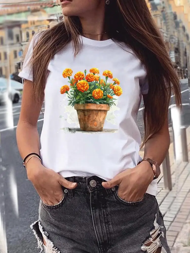 Graphic T Shirt Ladies Short Sleeve Clothing T-shirts Stylish Flower Floral Style Top Fashion Women Print Female Tee T-Shirt
Graphic T Shirt Ladies Short Sleeve Clothing T-shirts Stylish Flower Floral Style Top Fashion Women Print Female Tee T-Shirt
