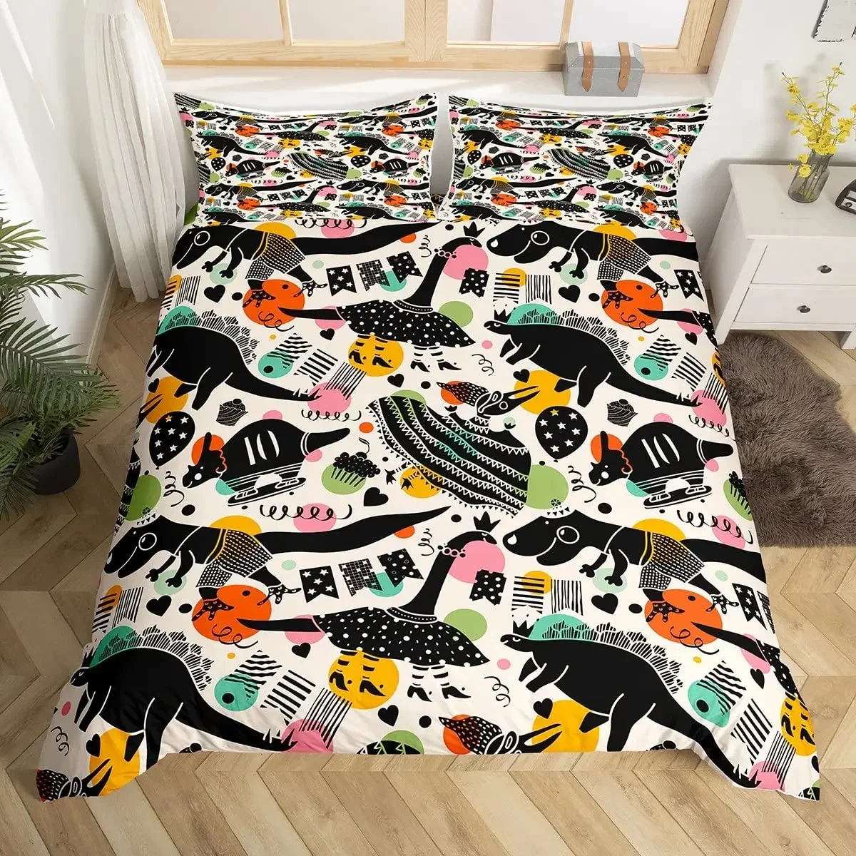 Cartoon Animal Duvet Cover Twin Queen Kawaii Dinosaurs Bedding Set Cute Dinosaur Print Comforter Cover For Kids Teen Room Dorm
Cartoon Animal Duvet Cover Twin Queen Kawaii Dinosaurs Bedding Set Cute Dinosaur Print Comforter Cover For Kids Teen Room Dorm