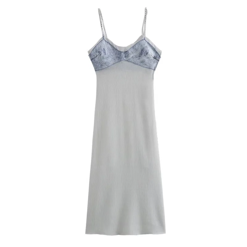 Sexy Off Shoulder Sling Dresses Slim Fit V-Neck Sleeveless Patchwork Color Long Skirts Streetwear Style High Waist Midi Dresses
Sexy Off Shoulder Sling Dresses Slim Fit V-Neck Sleeveless Patchwork Color Long Skirts Streetwear Style High Waist Midi Dresses
