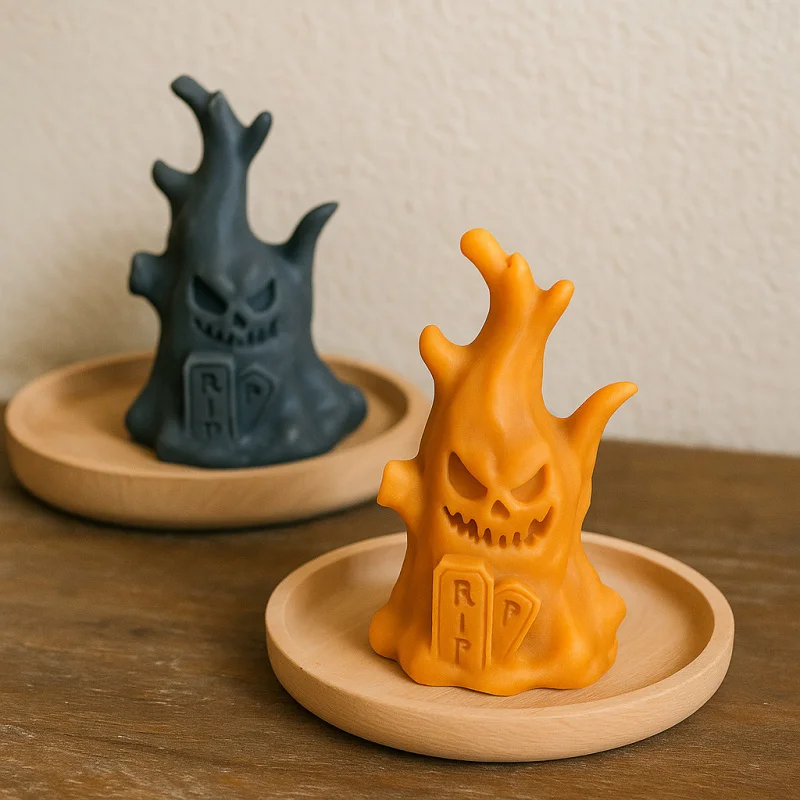 Stump Ghost Silicone Mold HalloweenDIYAromatherapy candle, plaster mousse cake, baking decoration, dessert
Stump Ghost Silicone Mold HalloweenDIYAromatherapy candle, plaster mousse cake, baking decoration, dessert