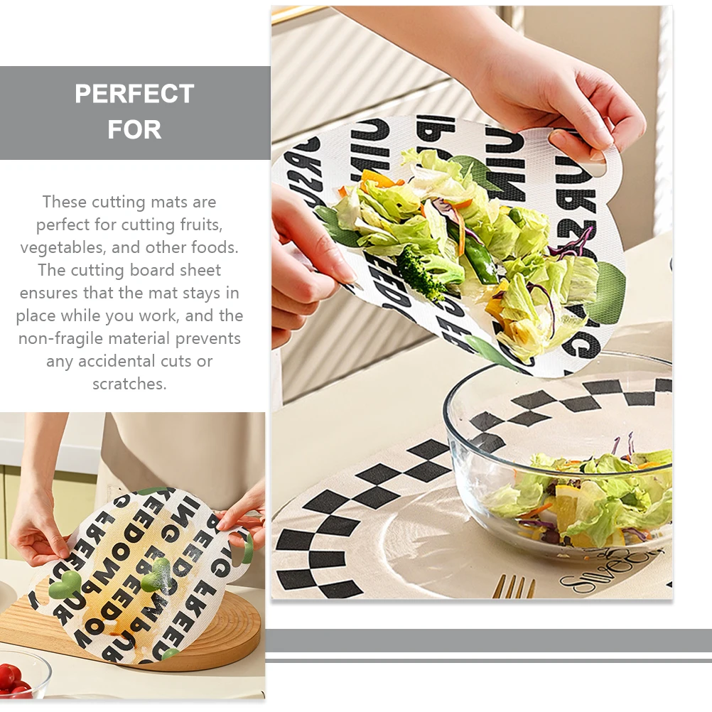 5pcs Disposable Cutting Board Mats for Kitchen Fruit Vegetable Chop Pad EVA Material No Flavor Cleanup
5pcs Disposable Cutting Board Mats for Kitchen Fruit Vegetable Chop Pad EVA Material No Flavor Cleanup
