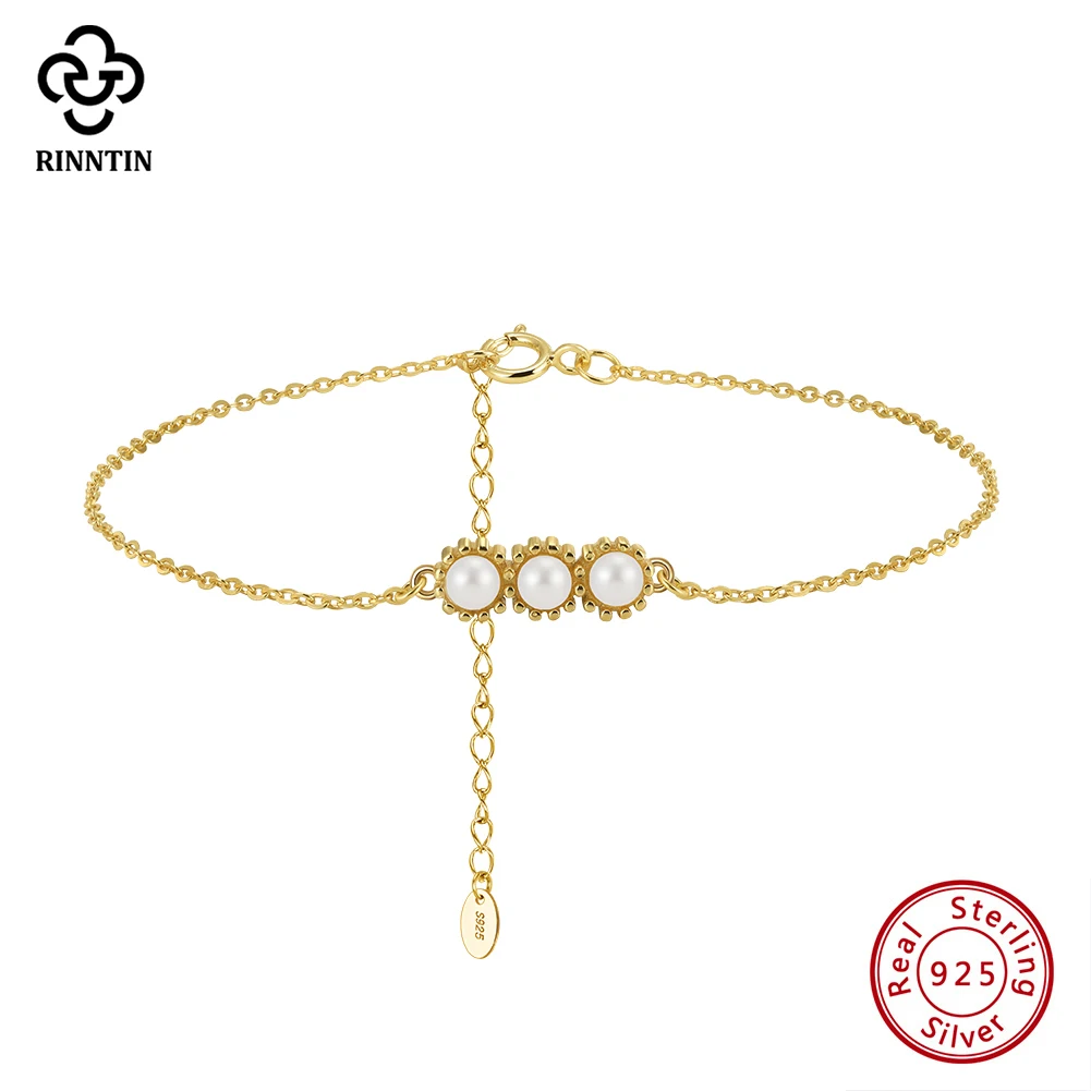 Rinntin Popular 925 Sterling Silver Three Pearls Bracelet Simple Charm Bracelet Cultured Pearl Daily Chain on Hand Jewelry GPB44
Rinntin Popular 925 Sterling Silver Three Pearls Bracelet Simple Charm Bracelet Cultured Pearl Daily Chain on Hand Jewelry GPB44