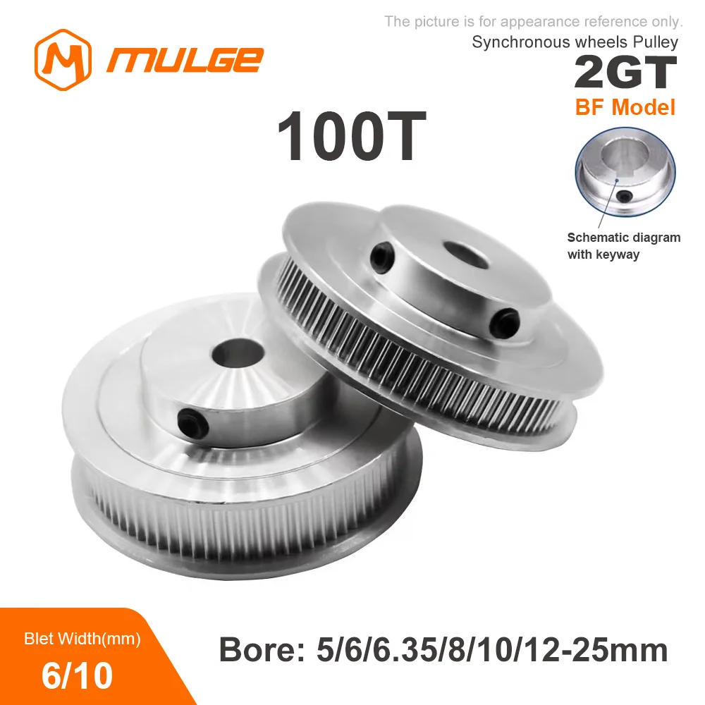 2GT 100T Big Timing Belt Pulley Bore 5/6/6.35/8/10/12-20/25 GT2 100Teeth Synchronous Gear Wheel Width 7/11mm 3D Printer Parts
2GT 100T Big Timing Belt Pulley Bore 5/6/6.35/8/10/12-20/25 GT2 100Teeth Synchronous Gear Wheel Width 7/11mm 3D Printer Parts