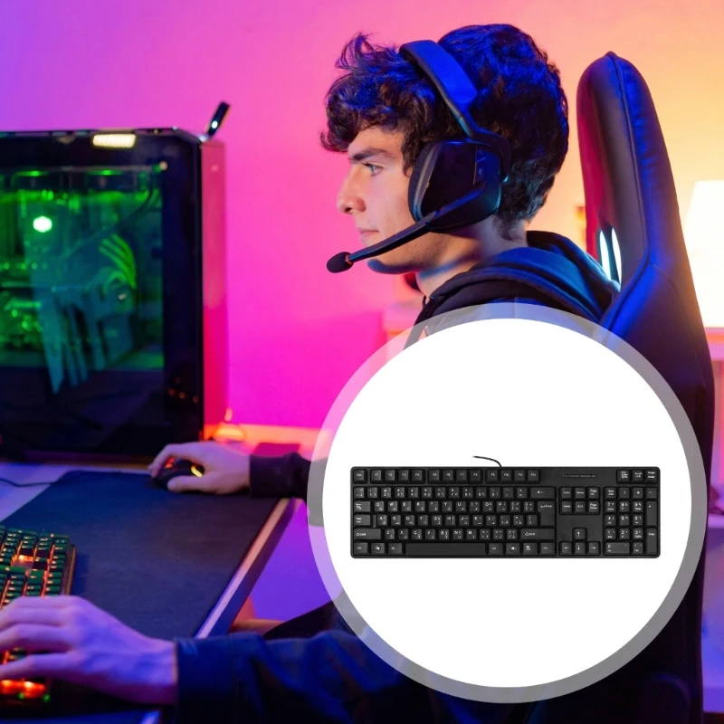 Arabic English Language Keyboards Easy USB Connection For Multilingual Typing H8WD
Arabic English Language Keyboards Easy USB Connection For Multilingual Typing H8WD