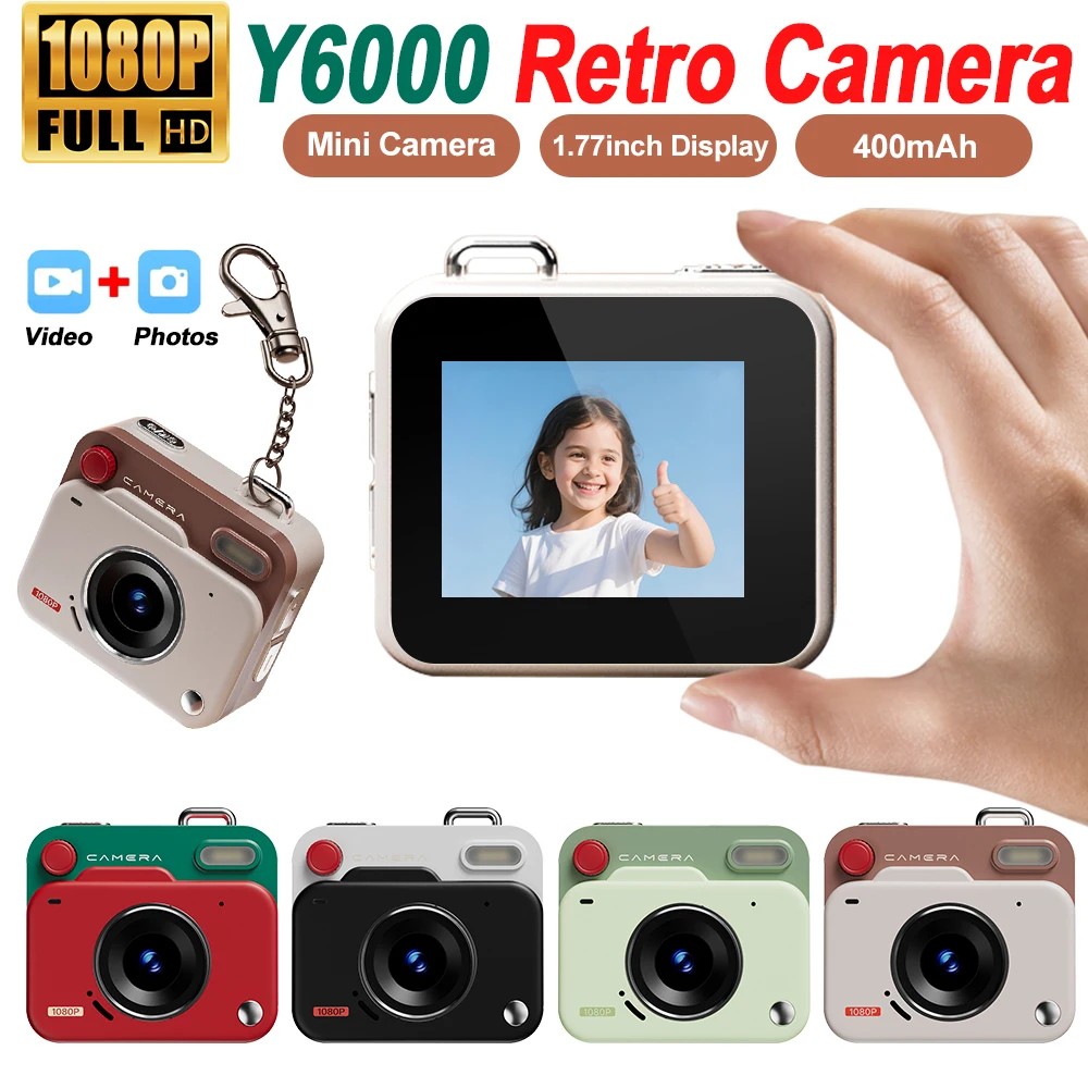 Y6000 Thumb Camera HD 1080P Retro Mini Camera Portable With Screen Flash Lamp Cam Outdoor Travel Photo Recorder CCD Digital Cam
Y6000 Thumb Camera HD 1080P Retro Mini Camera Portable With Screen Flash Lamp Cam Outdoor Travel Photo Recorder CCD Digital Cam