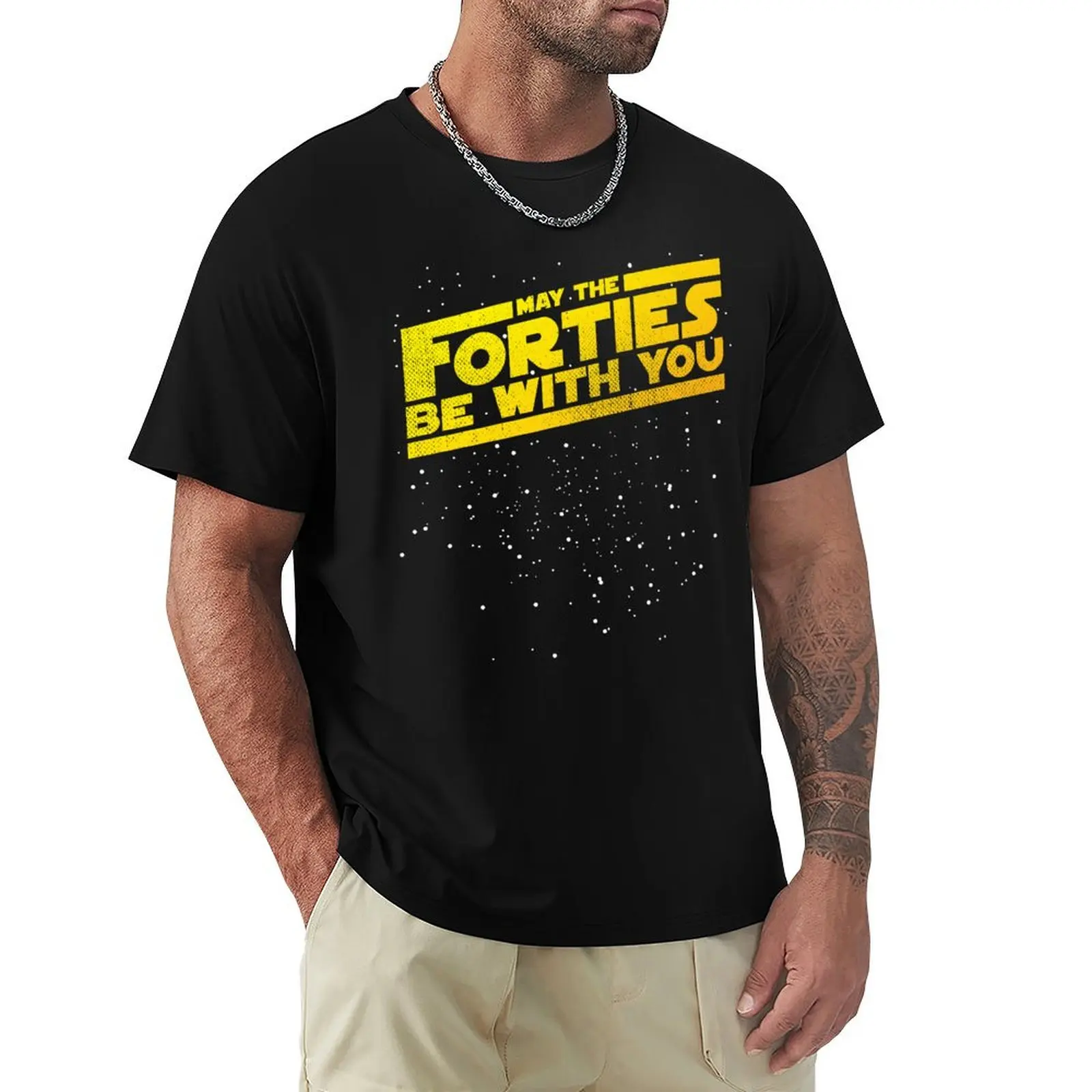 May The Forties Be With You Vintage 40th Birthday Distressed Star Illustration T-Shirt Utility Casual Work T-Shirt
May The Forties Be With You Vintage 40th Birthday Distressed Star Illustration T-Shirt Utility Casual Work T-Shirt